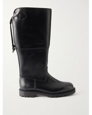 Rier Forest Leather Knee-High Boots - Black