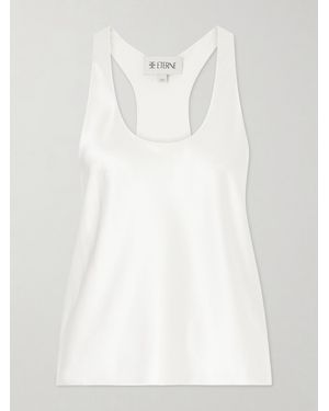 ÉTERNE Hedi Silk-Blend Satin Tank - White