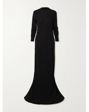 Gauchère Crepe Maxi Dress - Black