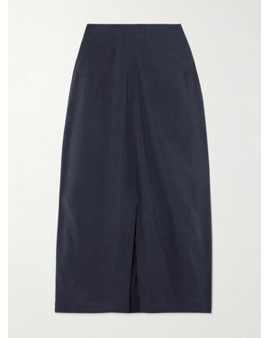 TOTEME Parachute Silk-Blend Maxi Skirt - Blue