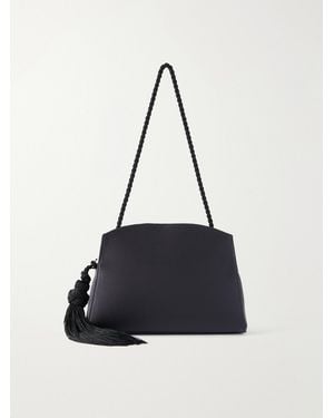 Liffner Tasseled Satin Shoulder Bag - Black