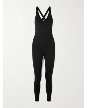 Eres Graham Tulle-Trimmed Stretch-Jersey Jumpsuit - Black