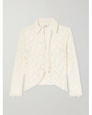 Isabel Marant Yana Tie-Detailed Cotton-Lace Shirt - Natural
