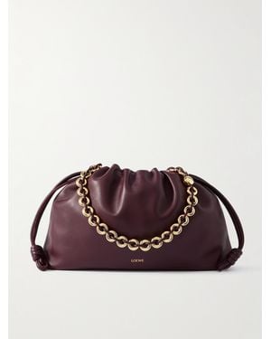 Loewe Flamenco Large Leather Clutch - Brown