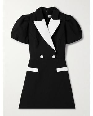 Rebecca Vallance Emma Two-Tone Crepe Mini Dress - Black