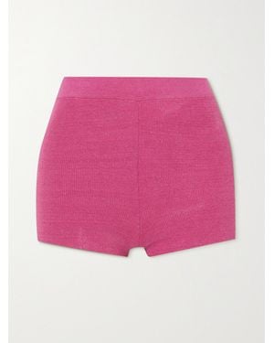 Jacquemus Arancia Linen Shorts - Pink