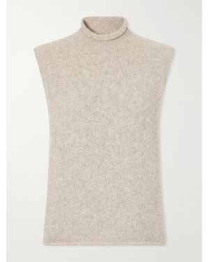 Lauren Manoogian Alpaca-Blend Turtleneck Tank - Natural