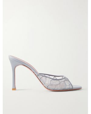 AMINA MUADDI Alexa Lace Slipper 95 Sandals - White