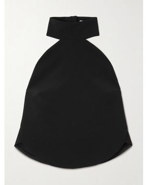 Courreges Ellipse Verkürztes Neckholder-Oberteil Aus Crêpe - Schwarz