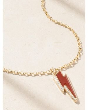 Sorellina Ziggy Bolt Kette Aus 18 Karat Mit Karneol Und Diamanten - Natur