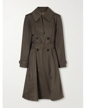 Burberry Pembury Belted Cotton-Gabardine Trench Coat - Gray