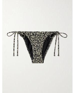 Matteau The String Floral-Print Recycled Bikini Briefs - Black