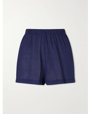 Away That Day Maldives Gauze Shorts - Blue