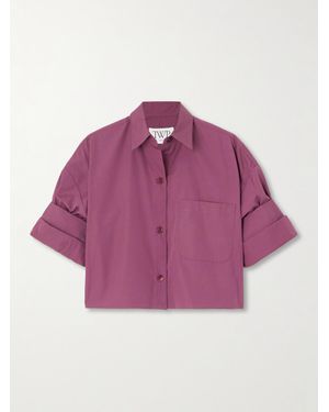Twp Next Ex Verkürztes Hemd Aus Baumwollpopeline - Pink