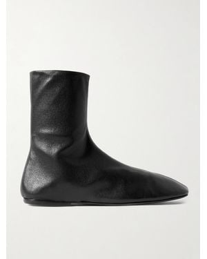 Dries Van Noten Leather Ankle Boots - Black