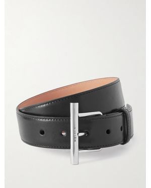 McQueen T-Bar Gürtel Aus Leder - Schwarz