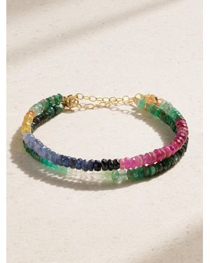 JIA JIA Set Of Two 14-Karat, Sapphire And Emerald Bracelets - Green