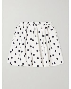 Patou Bloomer Polka-Dot Poplin Mini Skirt - Metallic