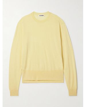 Jil Sander Pullover Aus Einer Mischung Aus Kaschmir, Wolle Und Seide - Gelb