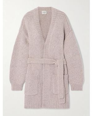 LeKasha Berlin Cardigan Aus Kaschmir Mit Bindegürtel - Pink