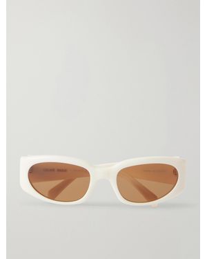 Celine Journey Round-Frame Acetate Sunglasses - White