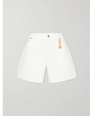 Stella McCartney Mid-Rise Straight-Leg Shorts - White
