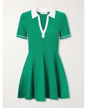 Jonathan Simkhai Page Ribbed-Knit Mini Dress - Green