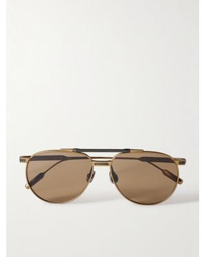 Brunello Cucinelli Pilotensonnenbrille Aus Titan - Natur