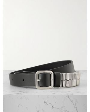 Jil Sander Leather And-Tone Belt - Black