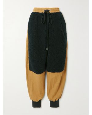 JW Anderson Fleece-paneled Twill Tapered Track Pants - Blue