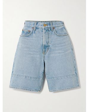 B Sides Marcel Wide-Leg Shorts - Blue