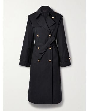 Nili Lotan Toussaint Belted Double-Breasted Cotton-Blend Trench Coat - Black