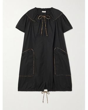 Dries Van Noten Cotton-Poplin Mini Dress - Black