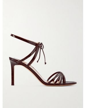 Tom Ford Angelica Croc-Effect Leather Sandals - Natural