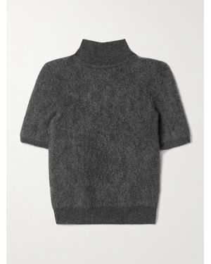 Adam Lippes Ari Brushed-Cashmere Turtleneck Jumper - Grey