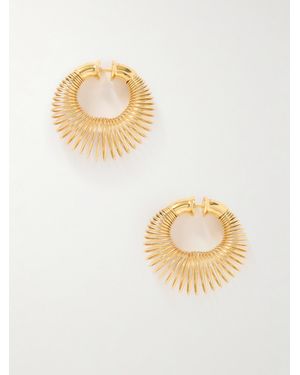 Alaïa Tone Hoop Earrings - Metallic