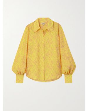 L'Agence Jayleen Printed Tencel-Blend Blouse - Yellow