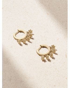 Sydney Evan Daisy 14-Karat Diamond Hoop Earrings - Natural