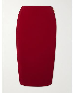 Saint Laurent Grain De Poudre Skirt - Red