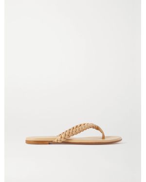 Gianvito Rossi Braided Leather Flip Flops - Multicolour