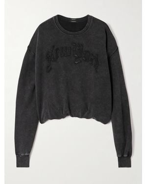 R13 Balloon Oversized Appliquéd Cotton And Lyocell-Blend Jersey Sweatshirt - Black