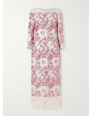 Costarellos Santina Sequin-Embellished Lace Gown - Pink