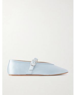 Le Monde Beryl Stella Satin Mary Jane Ballet Flats - Blue