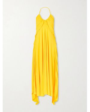 Alaïa Halter Jersey Maxi Dress - Yellow