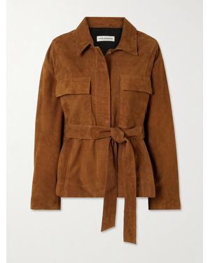 Nour Hammour Tilda Suede Jacket - Brown