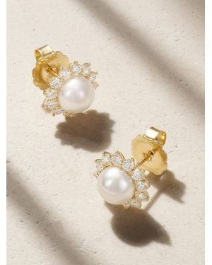 Mikimoto Ohrstecker Aus 18 Karat Mit Perlen - Natur