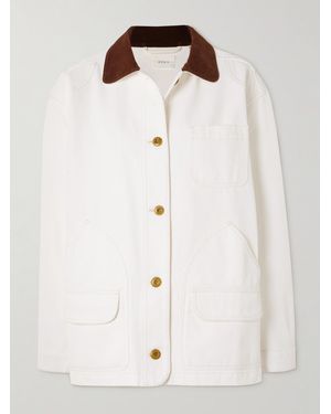 Doen Pascual Corduroy-Trimmed Cotton Jacket - Natural