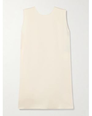 Leset Barb Open-Back Satin Tunic - Natural