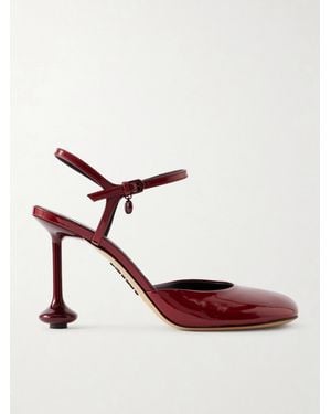 Loewe Toy Patent-Leather Court Shoes - Pink