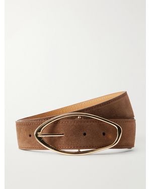 Amanu The Skinny Grumeti Suede Belt - Brown